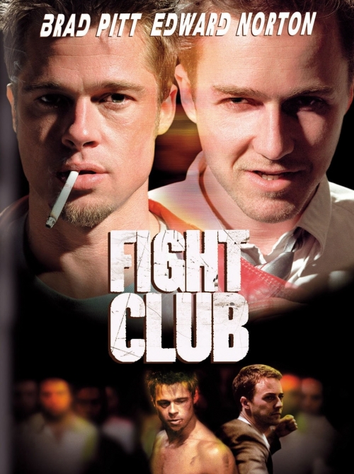 brad pitt fight club poster. And the 6-pack that Brad Pitt